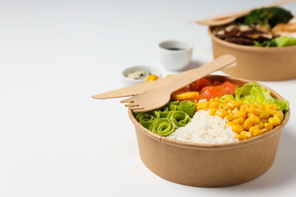 Kraft and white Salad bowls supplier